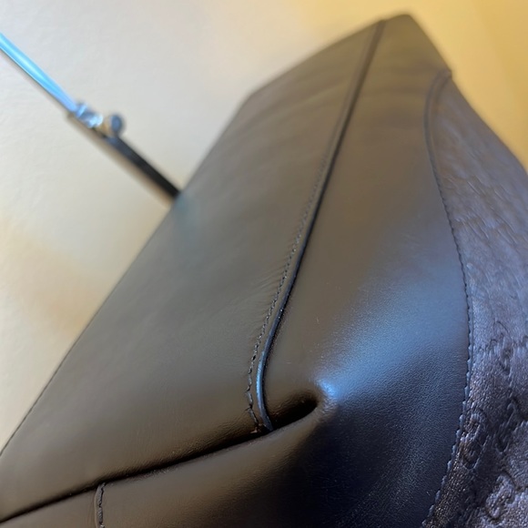 Gucci Guccissima Leather Metallic Chocolate Brown Tote Bag - Picture 12 of 16